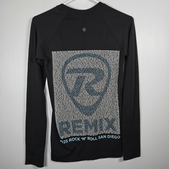 Lululemon Womens BlackLongSleeve Remix San Diego Shirt Rockn'roll RunningSeries6 - Picture 2 of 6